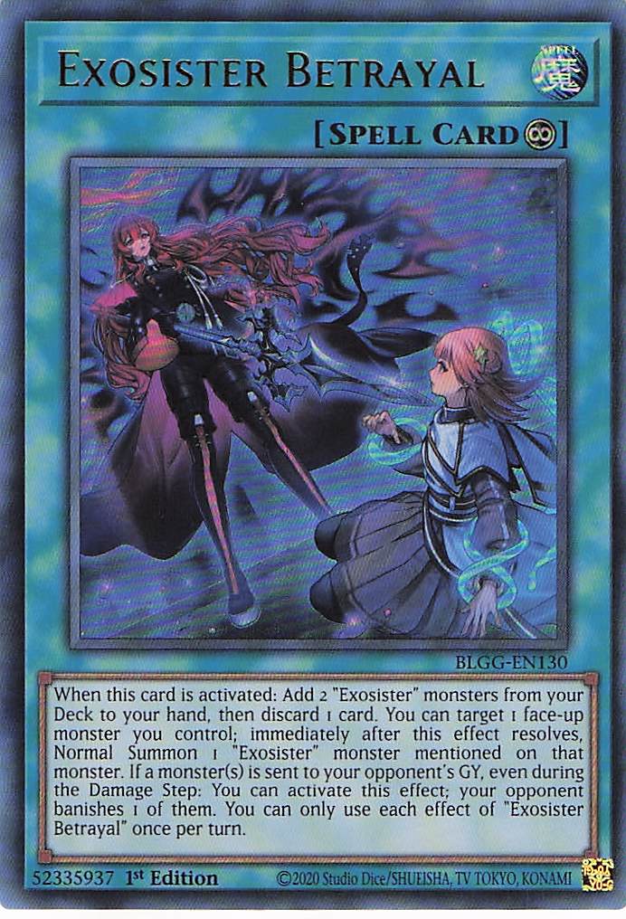 Exosister Betrayal (Starlight Rare) BLGG-EN130 Yu-Gi-Oh 1st Edition NM