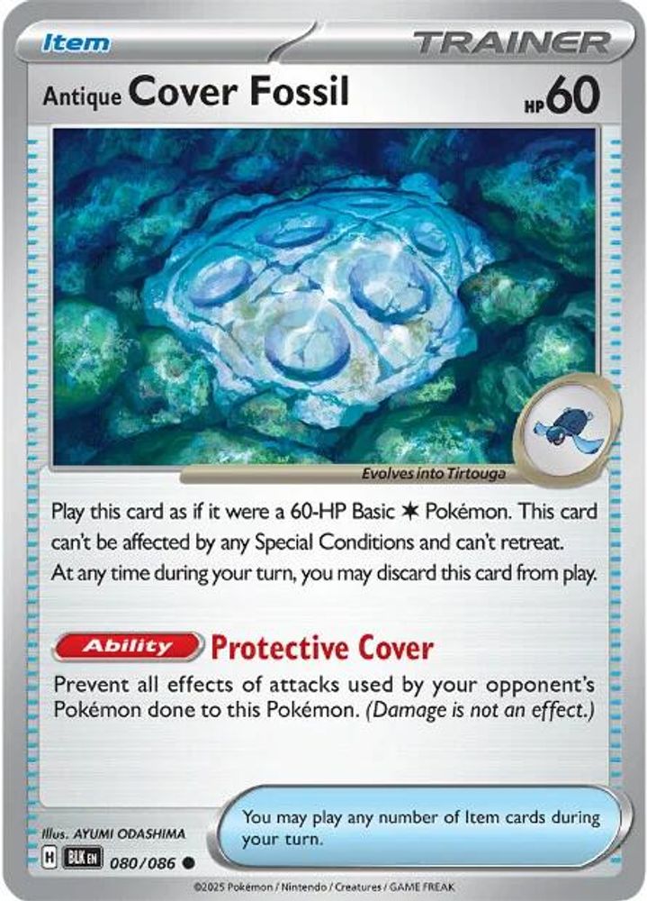 Pokemon TCG - Antique Cover Fossil 080/086 Black Bolt NM