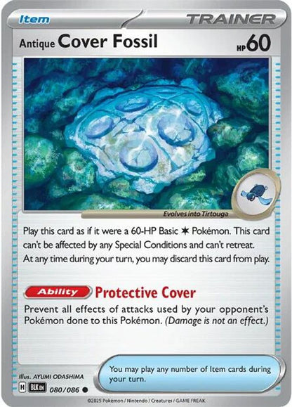 Pokemon TCG - Antique Cover Fossil 080/086 Black Bolt NM