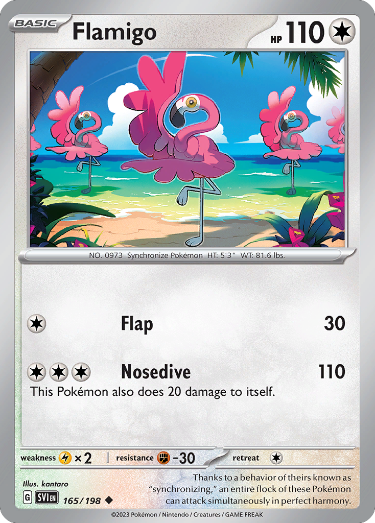 Pokemon TCG - Flamigo 165/198 Scarlet & Violet NM