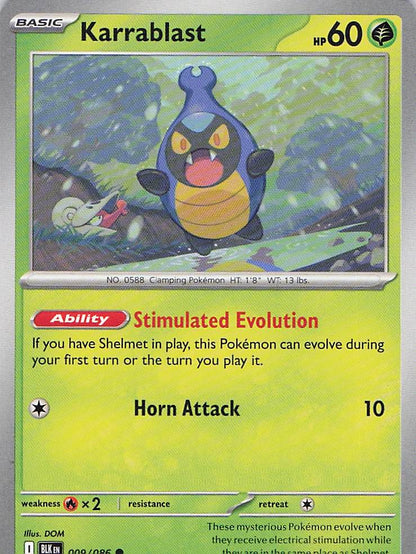 Pokemon TCG - Karrablast 009/086 Black Bolt NM