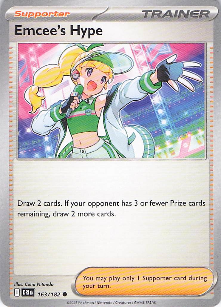 Pokemon TCG - Emcee's Hype 163/182 Destined Rivals NM