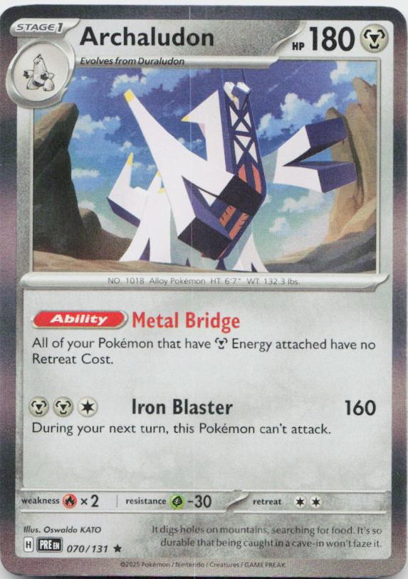 Pokemon TCG - Archaludon 070/131 Holo Prismatic Evolutions NM