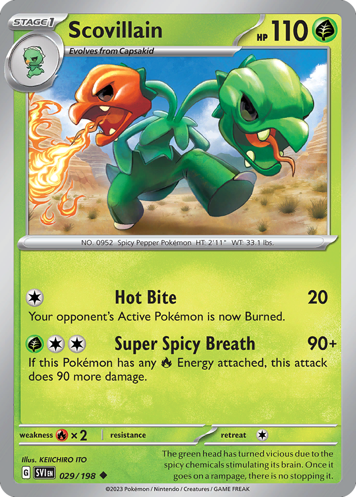 Pokemon TCG - Scovillain 029/198 Scarlet & Violet NM