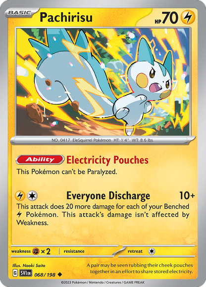 Pokemon TCG - Pachirisu 068/198 Scarlet & Violet NM
