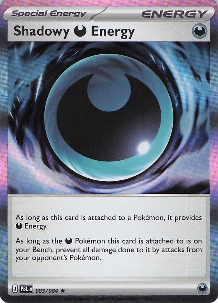 Pokemon TCG - Shadowy Darkness Energy 083/084 Holo Pitch Black NM
