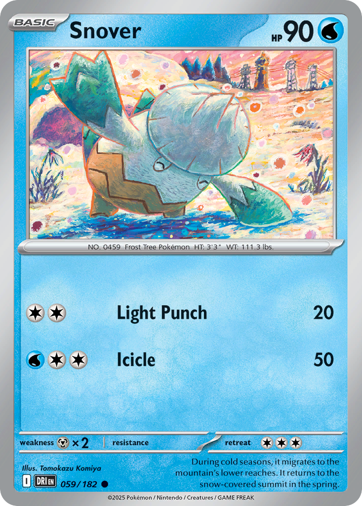 Pokemon TCG - Snover 059/182 Destined Rivals NM