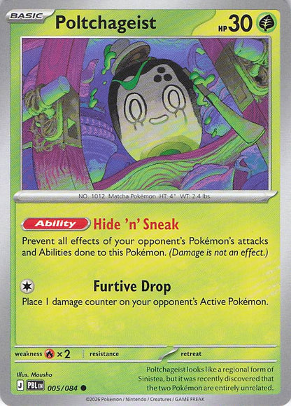 Pokemon TCG - Poltchageist 005/084 Pitch Black NM