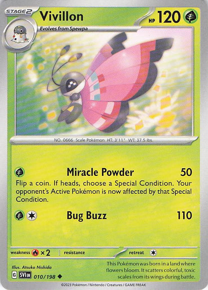 Pokemon TCG - Vivillon 010/198 Scarlet & Violet NM