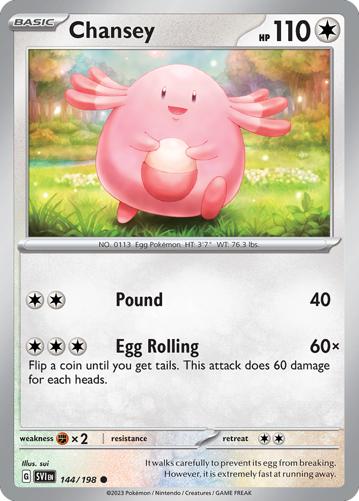 Pokemon TCG - Chansey 144/198 Scarlet & Violet NM
