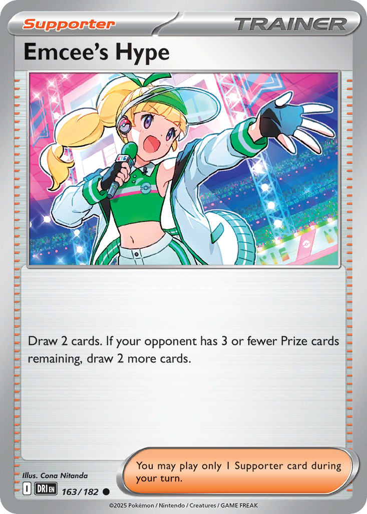 Pokemon TCG - Emcee's Hype 163/182 Destined Rivals NM