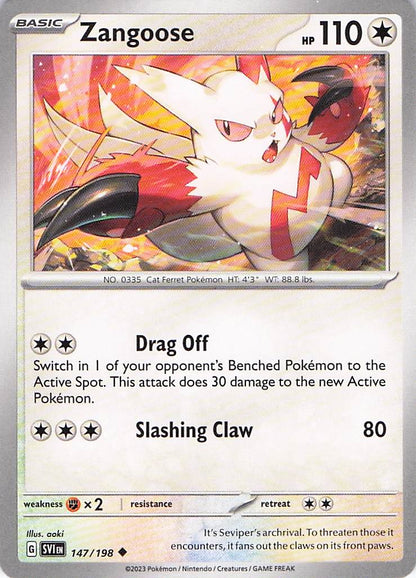 Pokemon TCG - Zangoose 147/198 Scarlet & Violet NM