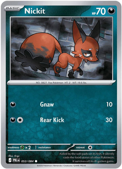 Pokemon TCG - Nickit 053/084 Pitch Black NM