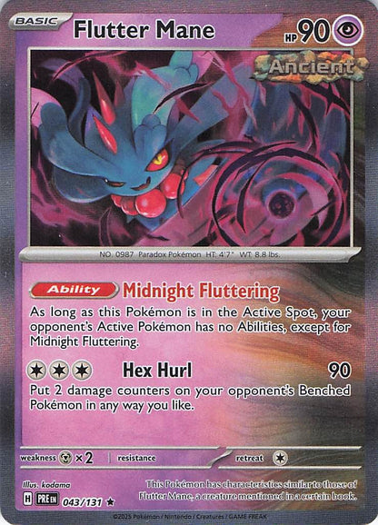 Pokemon TCG - Flutter Mane 043/131 Holo Prismatic Evolutions NM