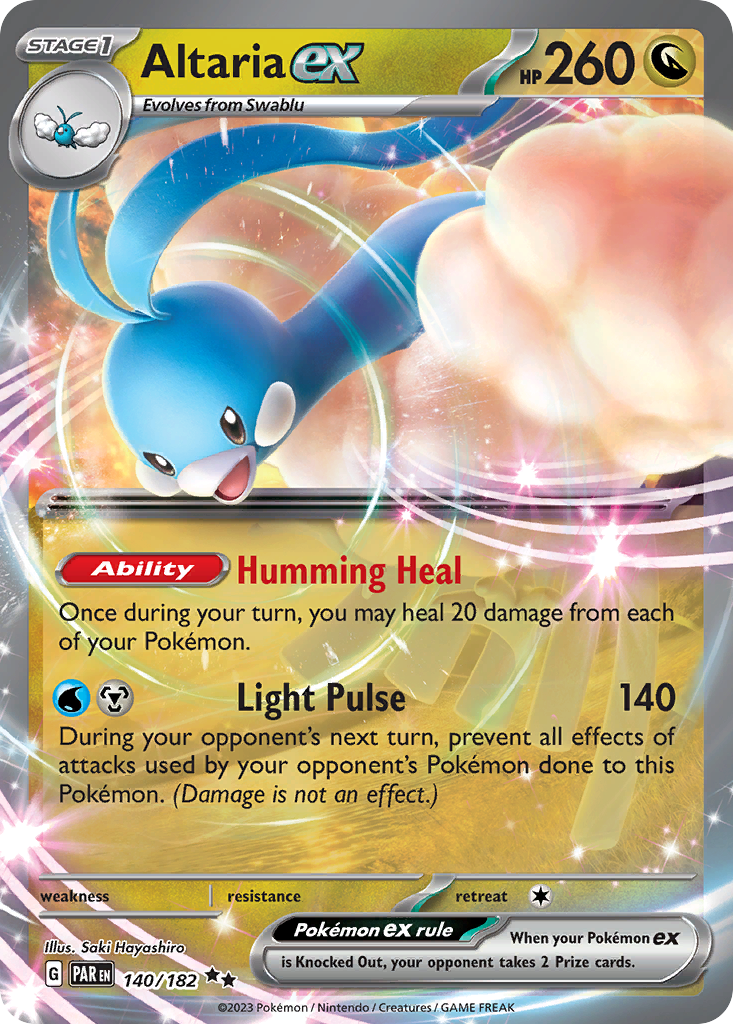Altaria ex 140/182 Double Rare Paradox Rift Pokemon Near Mint