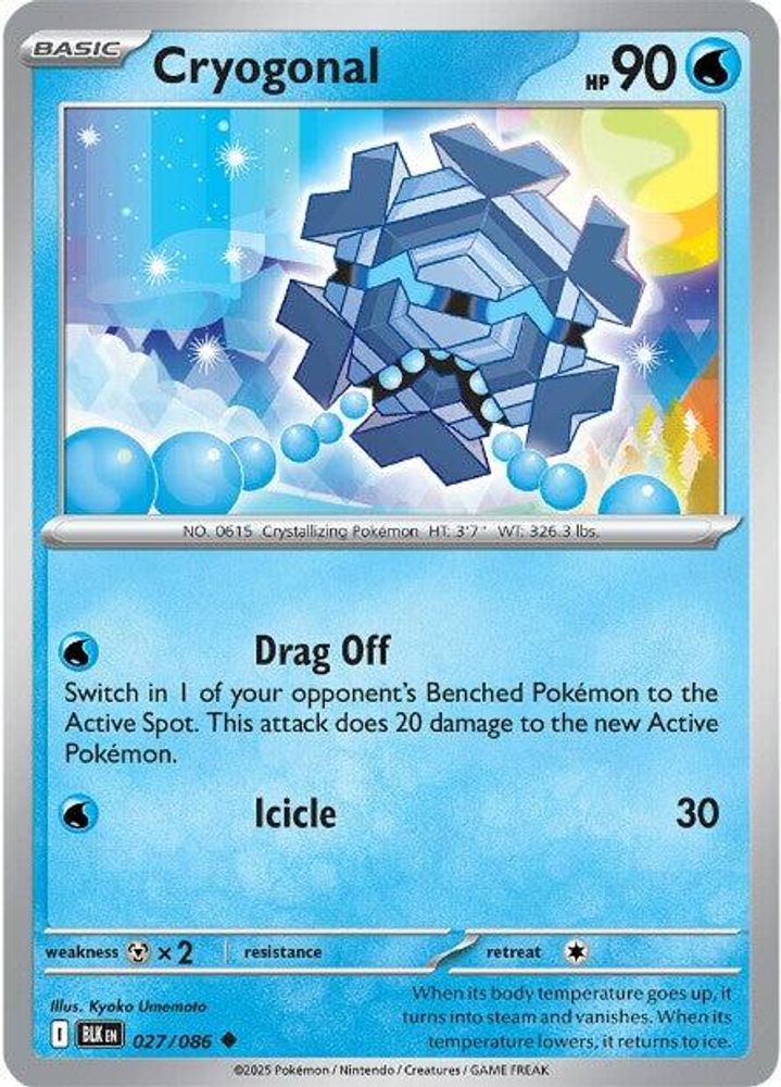 Pokemon TCG - Cryogonal 027/086 Black Bolt NM