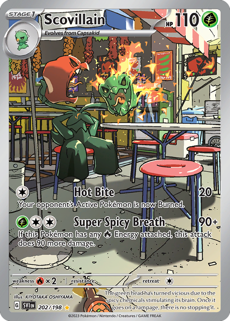 Scovillain 202/198 Illustration Rare Scarlet & Violet Pokemon Holo NM