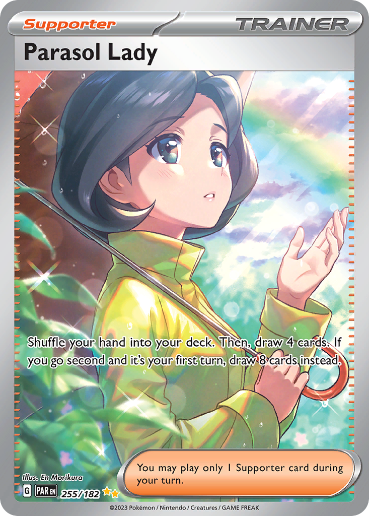 Parasol Lady 255/182 Special Illustration Rare Paradox Rift Pokemon NM