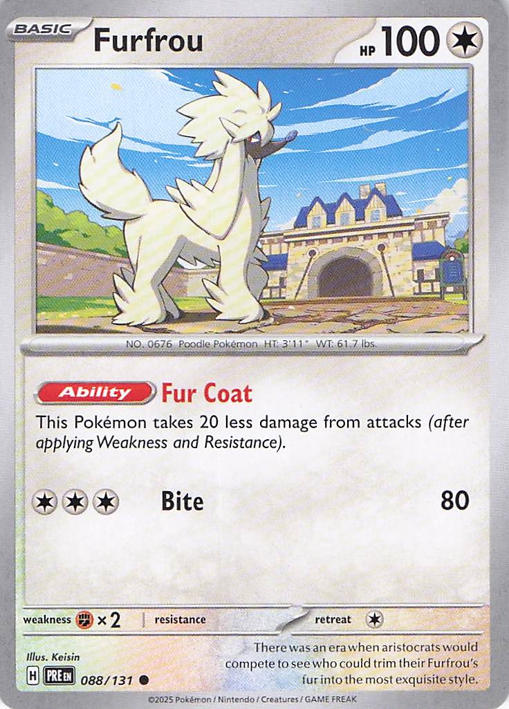Pokemon TCG - Furfrou 088/131 Prismatic Evolutions NM