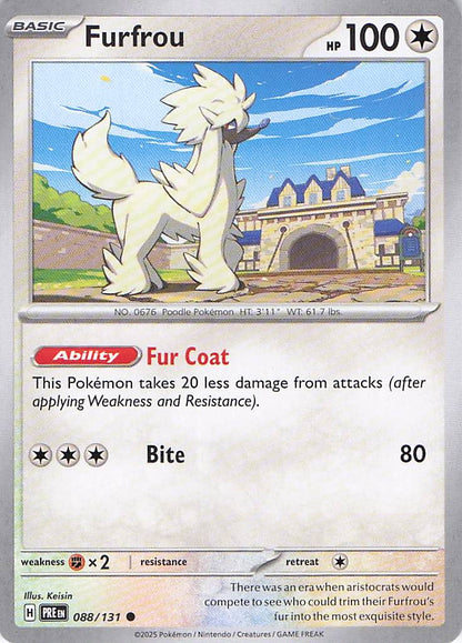 Pokemon TCG - Furfrou 088/131 Prismatic Evolutions NM