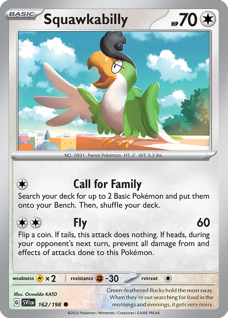 Pokemon TCG - Squawkabilly 162/198 Scarlet & Violet NM