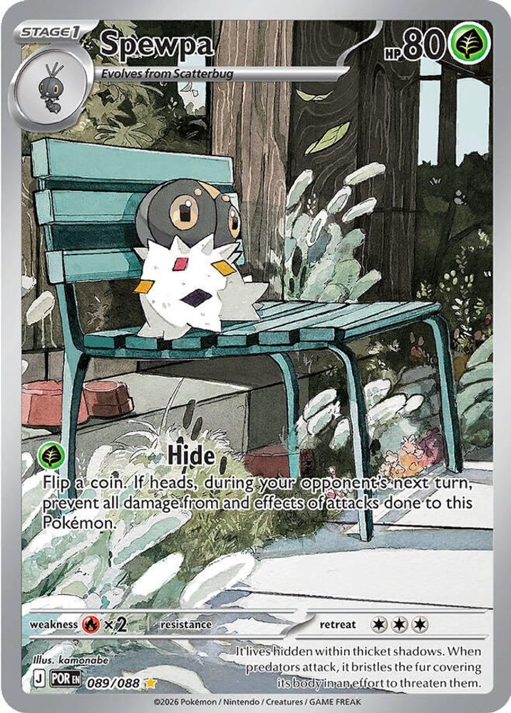 Spewpa 089/088 Holo Illustration Rare Perfect Order Pokemon NM