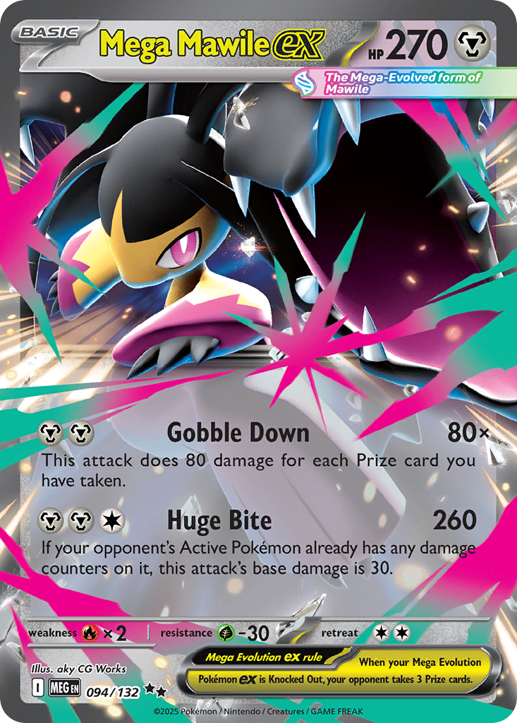 Mega Mawile ex 094/132 Double Rare Mega Evolution Pokemon Near Mint