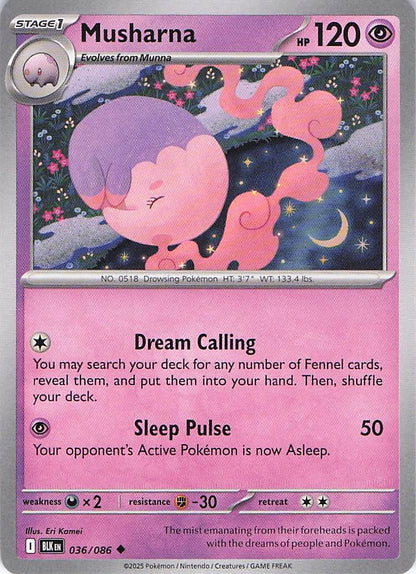 Pokemon TCG - Musharna 036/086 Black Bolt NM