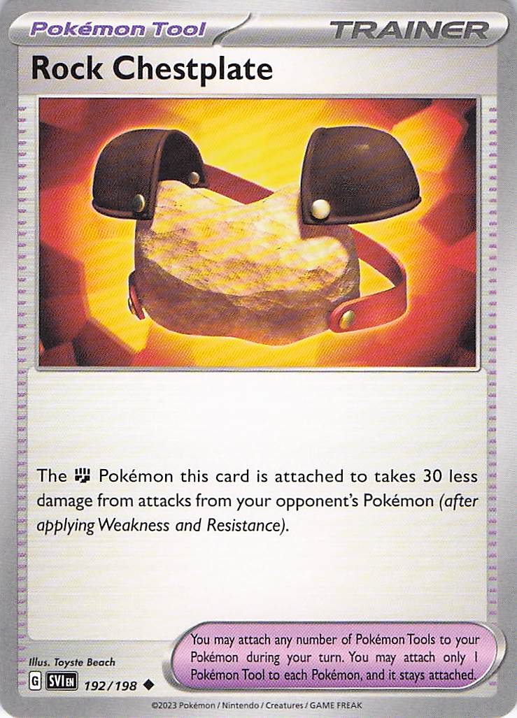 Pokemon TCG - Rock Chestplate 192/198 Scarlet & Violet NM