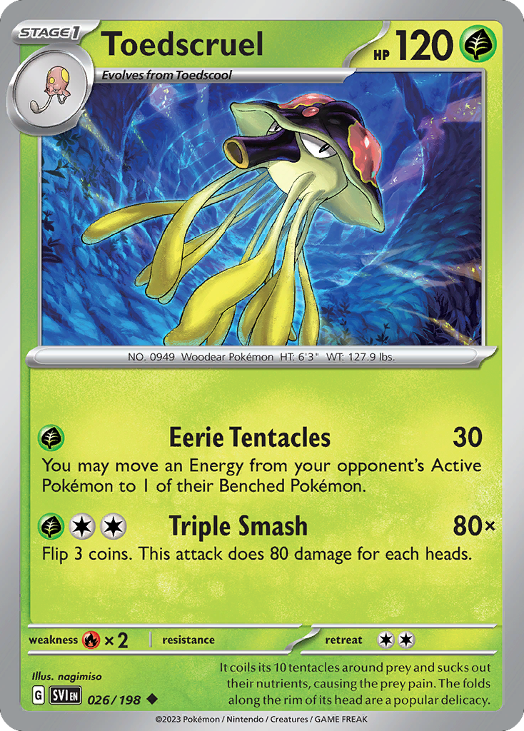 Pokemon TCG - Toedscruel 026/198 Scarlet & Violet NM