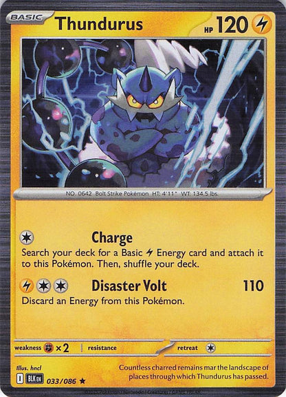 Pokemon TCG - Thundurus 033/086 Holo Black Bolt NM