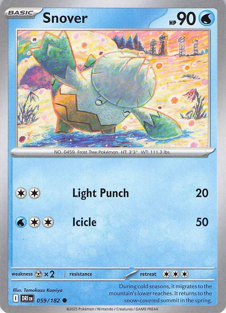 Pokemon TCG - Snover 059/182 Destined Rivals NM