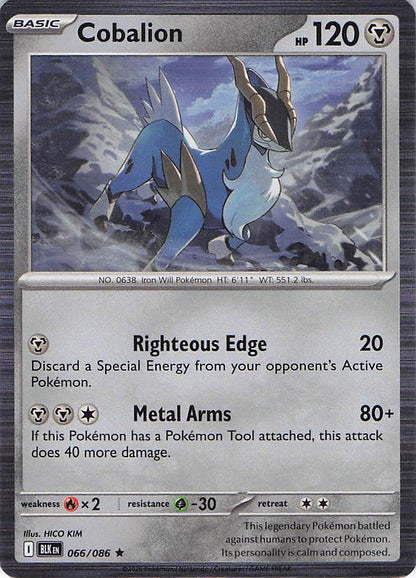 Pokemon TCG - Cobalion 066/086 Holo Black Bolt NM