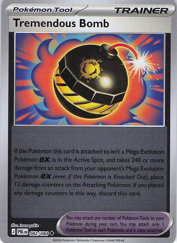 Pokemon TCG - Tremendous Bomb 082/084 Pitch Black Reverse Holo NM