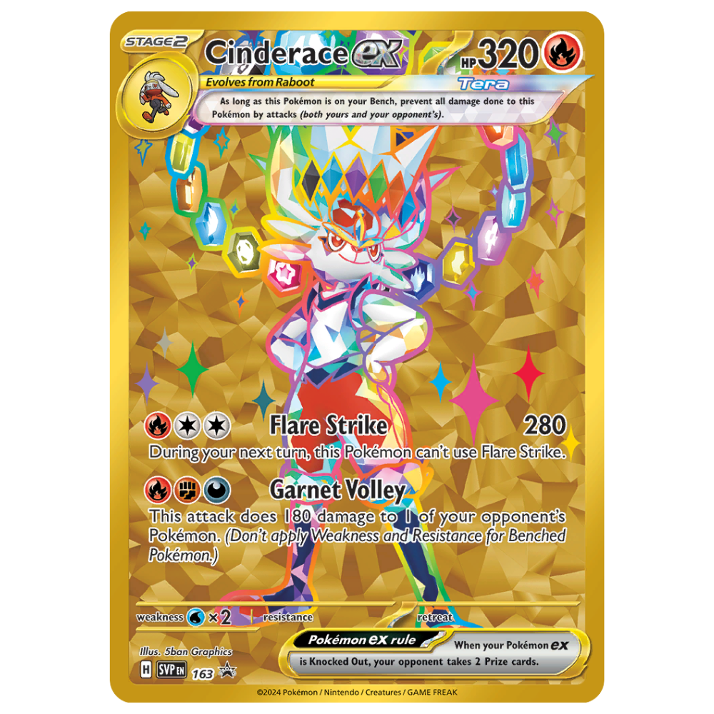Pokemon TCG - Cinderace EX SVP163 - Black Star Promo SEALED