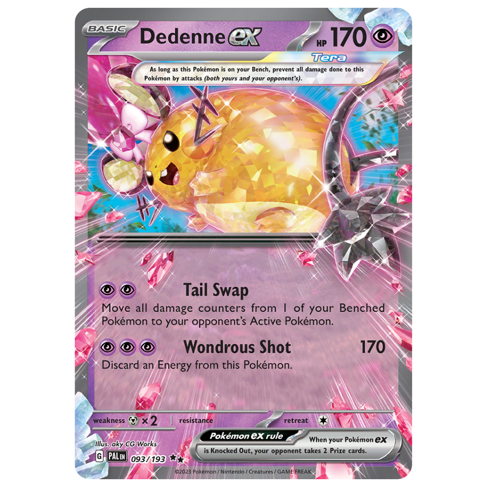 Pokemon TCG - Dedenne EX 093/193 - Double Rare NM/M [Paldea Evolved]