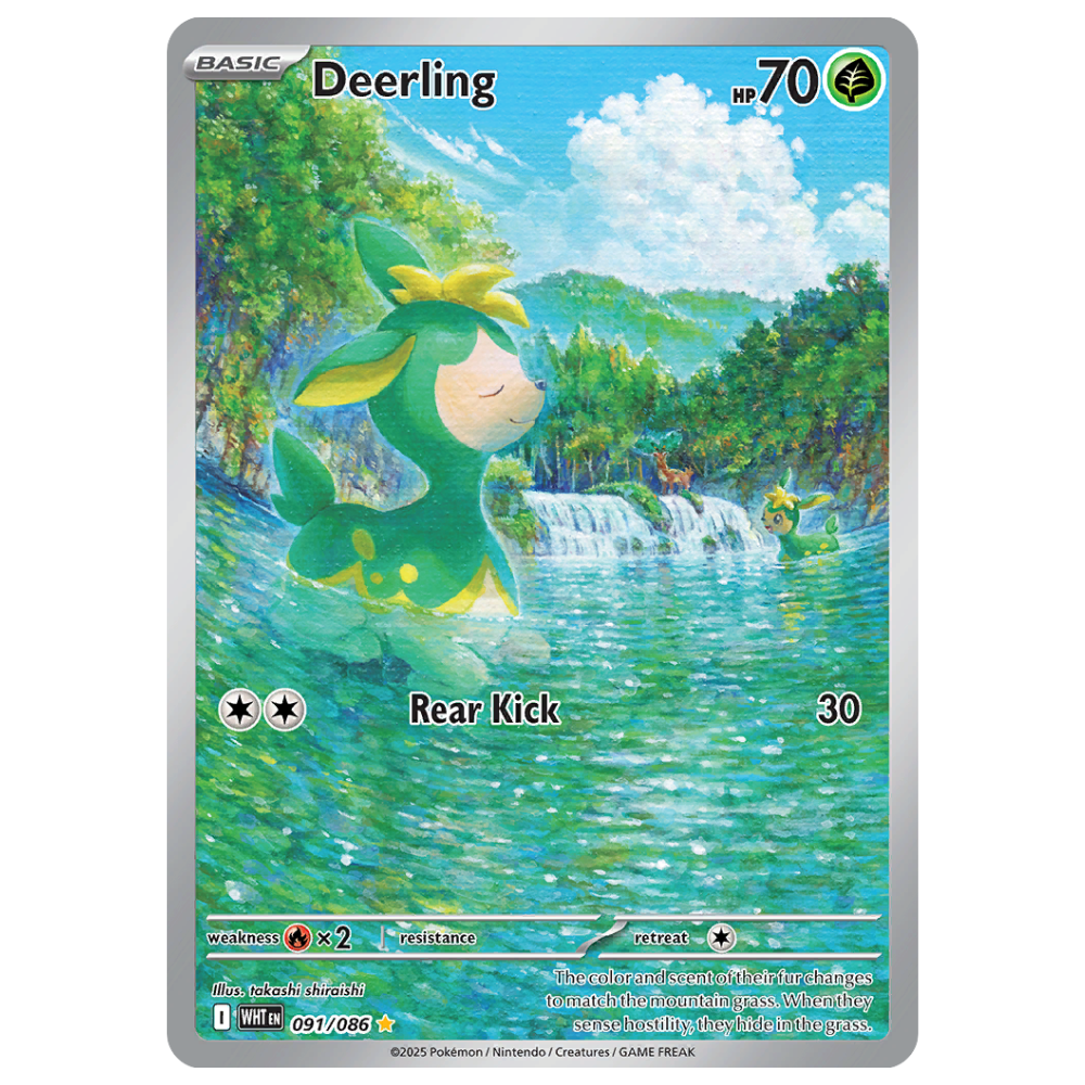 Pokemon TCG - Deerling 091/086 - Illustration Rare NM/M [White Flare]