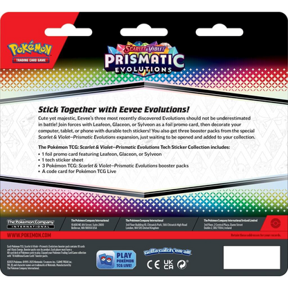 Pokemon TCG - Scarlet & Violet Prismatic Evolutions Tech Sticker Collection