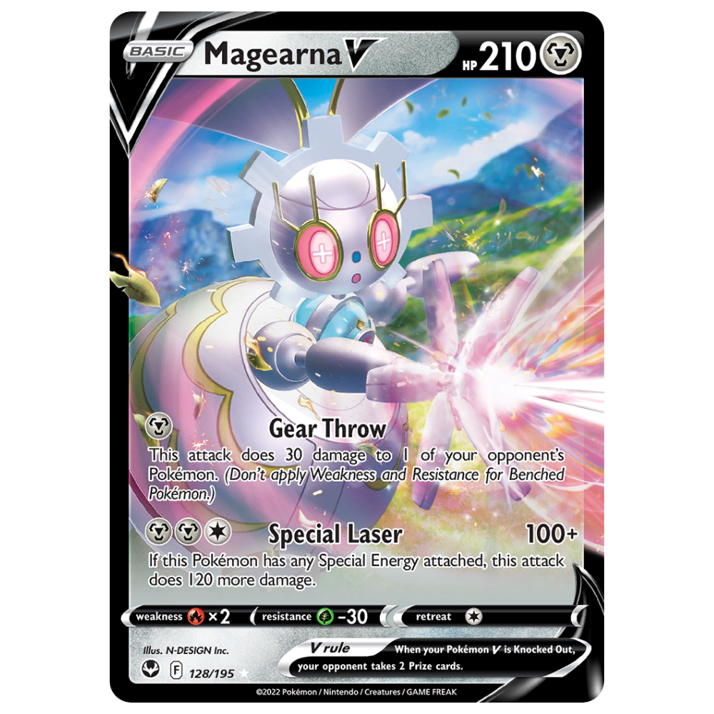 Pokemon TCG - Magearna V 128/195 - Ultra Rare NM [Silver Tempest]