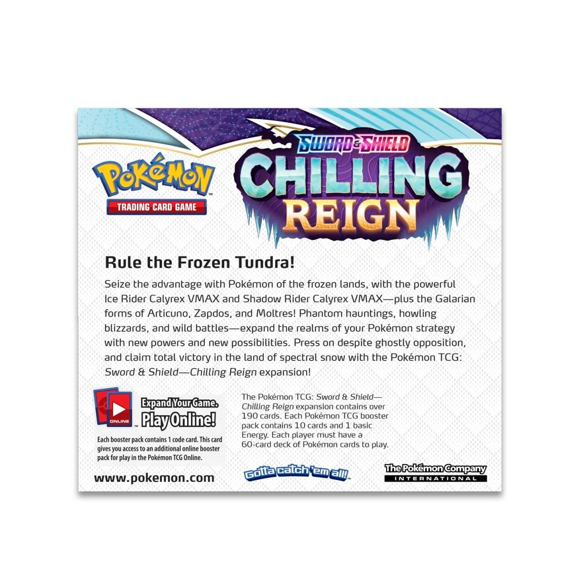 Pokemon TCG - Sword & Shield Chilling Reign Booster Box