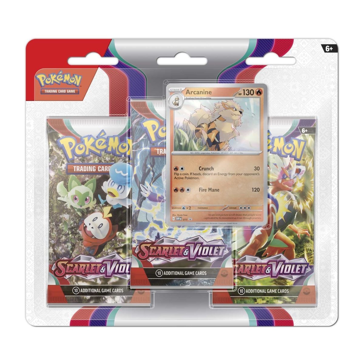 Pokemon TCG - Scarlet & Violet Blister Packs (Arcanine)