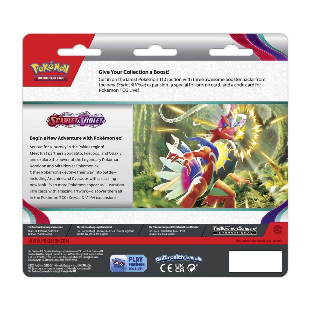 Scarlet & Violet 3 Blister Packs & Arcanine Promo Card