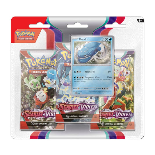 Scarlet & Violet 3 Blister Packs & Dondozo Promo Card