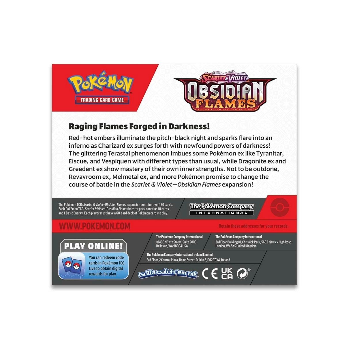 Pokemon TCG - Scarlet & Violet Obsidian Flames Booster Box