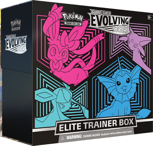 Pokemon TCG - Scarlet & Violet Evolving Skies (Sylveon/Espeon/Glaceon/Vaporeon) Elite Trainer Box