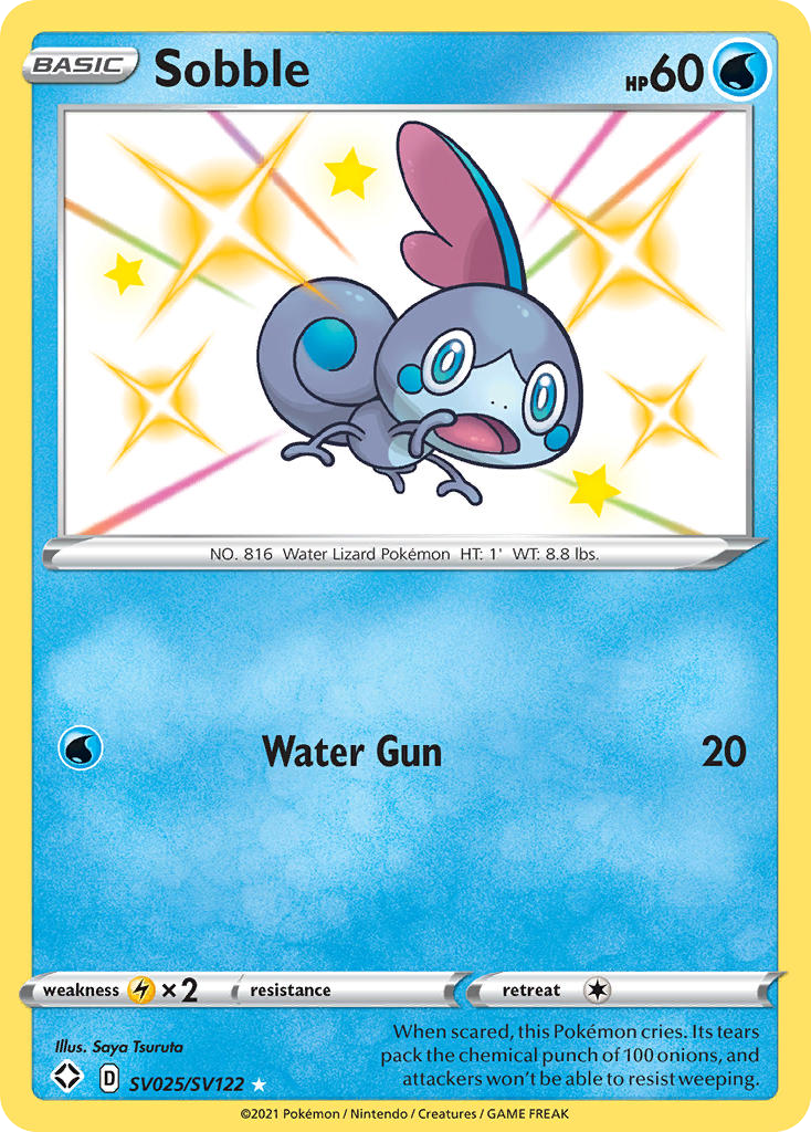 Sobble SV025/SV122 Shiny Rare Shining Fates Shiny Vault Pokemon Near Mint