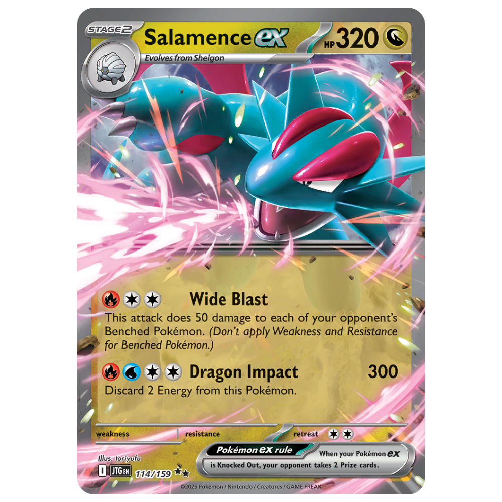 Pokemon TCG - Salamence EX 114/159 - Double Rare NM [Journey Together]