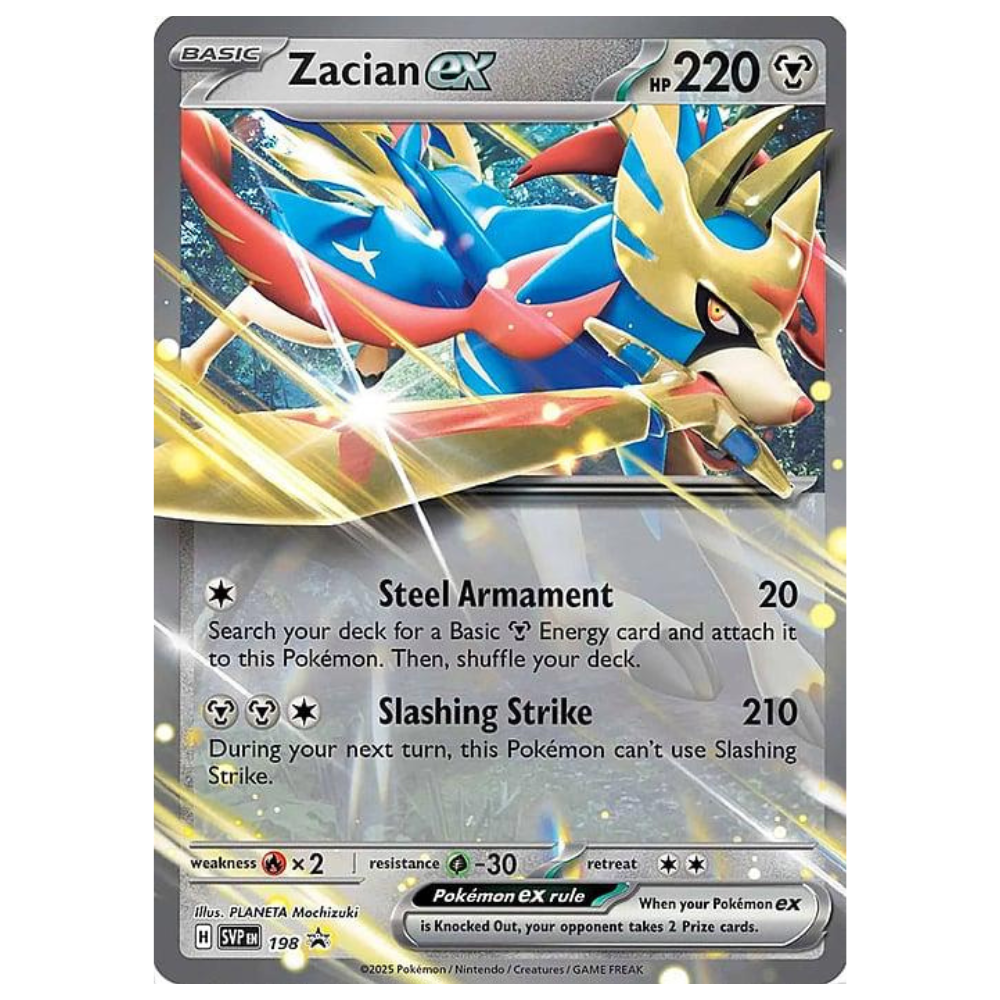 Pokemon TCG - Zacian EX SVP198 - Black Star Promo NM/M