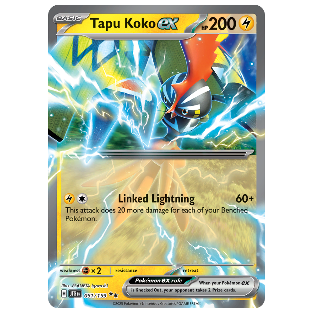 Pokemon TCG - Tapu Koko EX 051/159 - Double Rare NM [Journey Together]