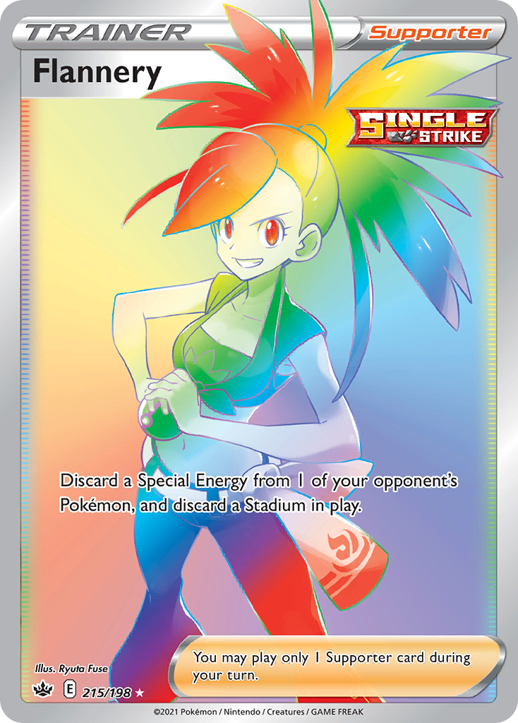 Flannery 215/198 Rainbow Rare Chilling Reign Pokemon Holo Near Mint